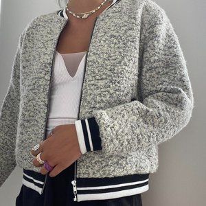 Grey black and white gently worn jacket